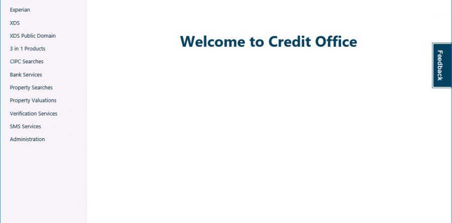 Credit Office – Main Page